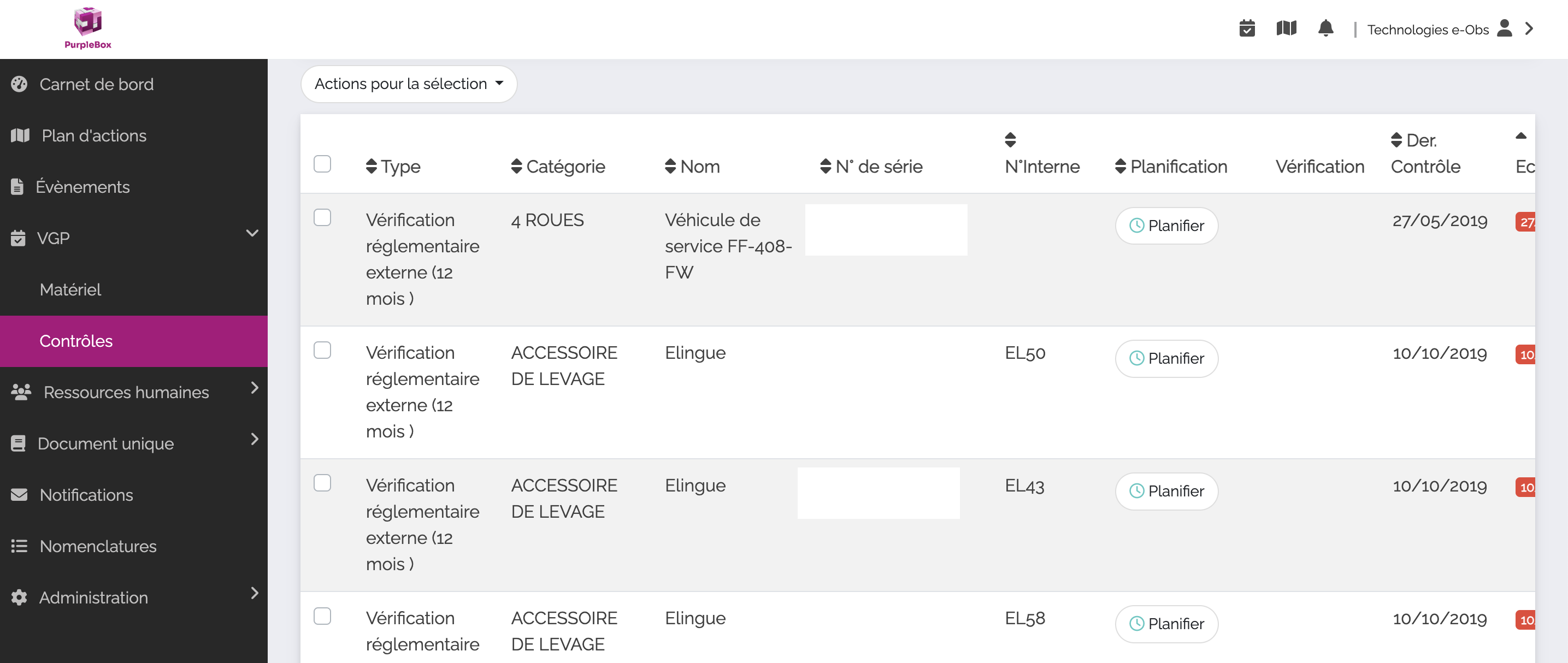 Le module VGP du logiciel MemoryFlow