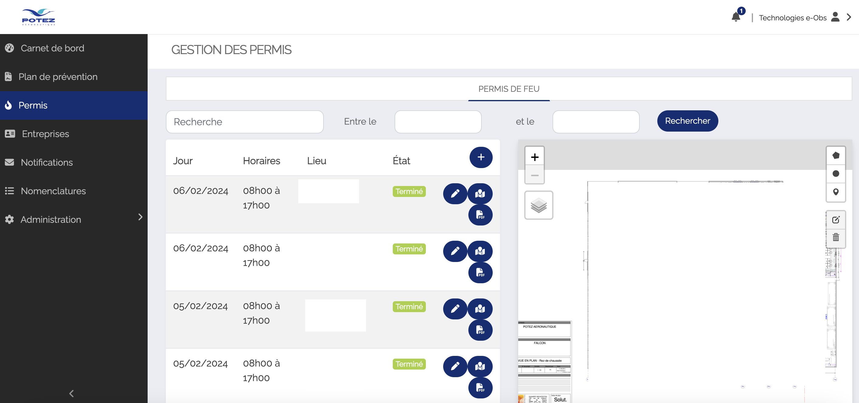 Les points forts du module Permis de feu du logiciel MemoryFlow