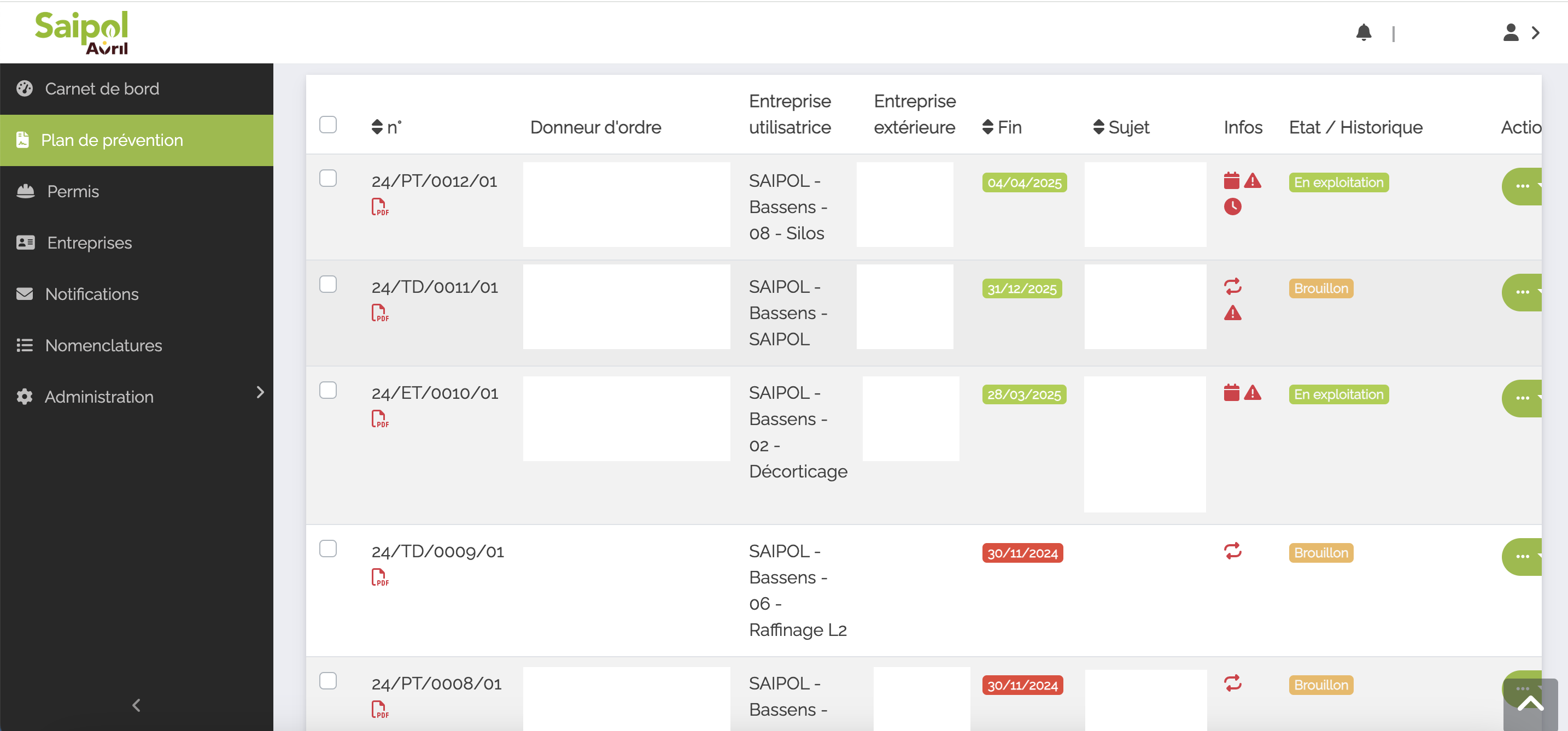 Le module Plan de Prévention par MemoryFlow