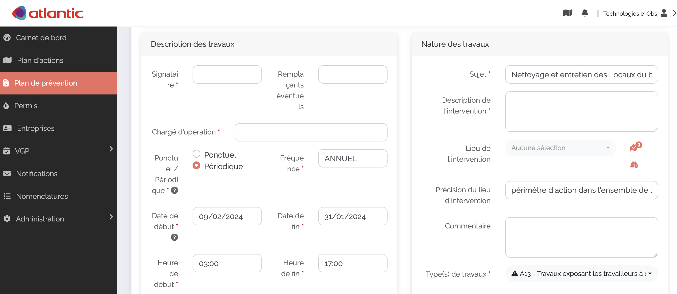 Les avantages du module Plan de prévention du logiciel MemoryFlow