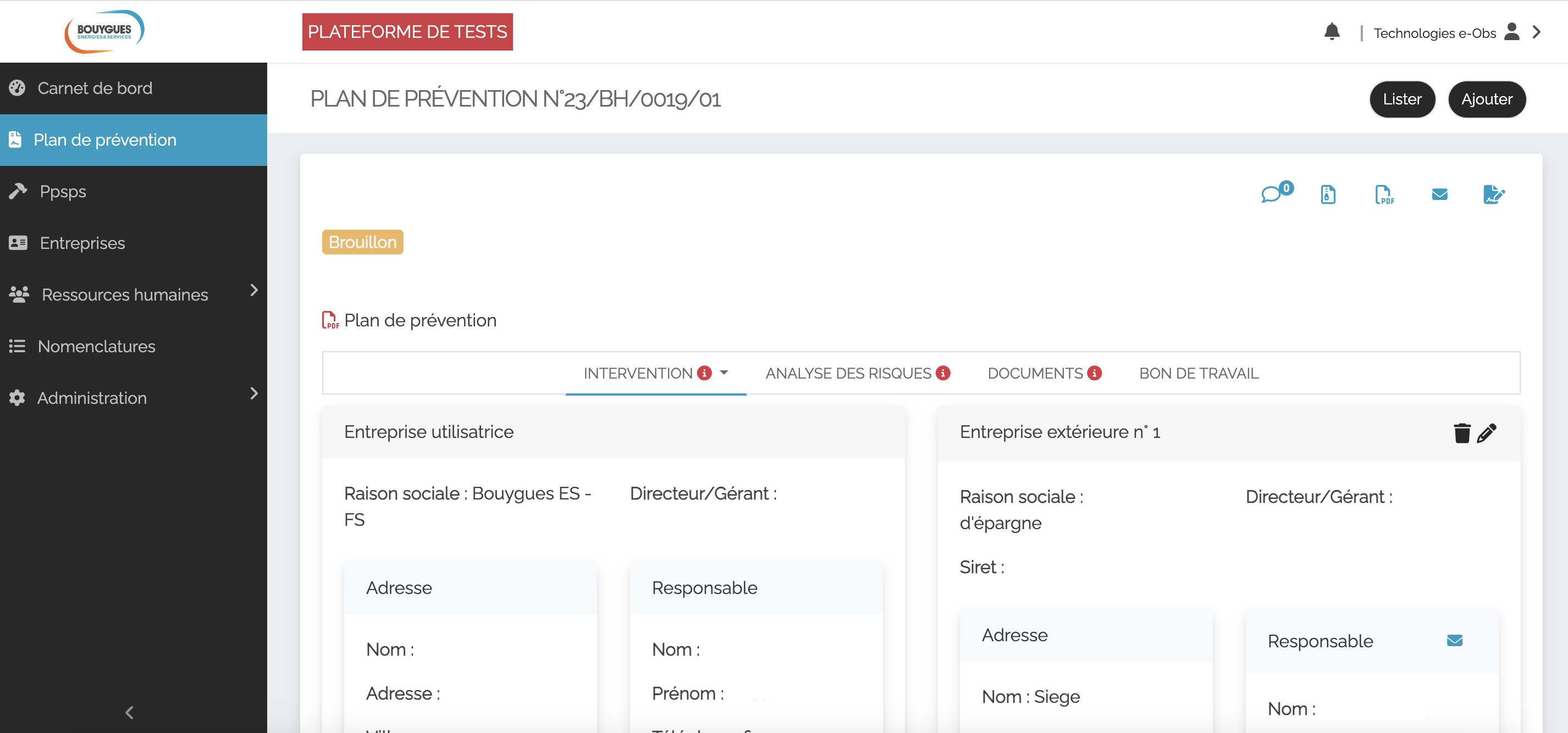 Les points forts du module Plan de prévention du logiciel MemoryFlow