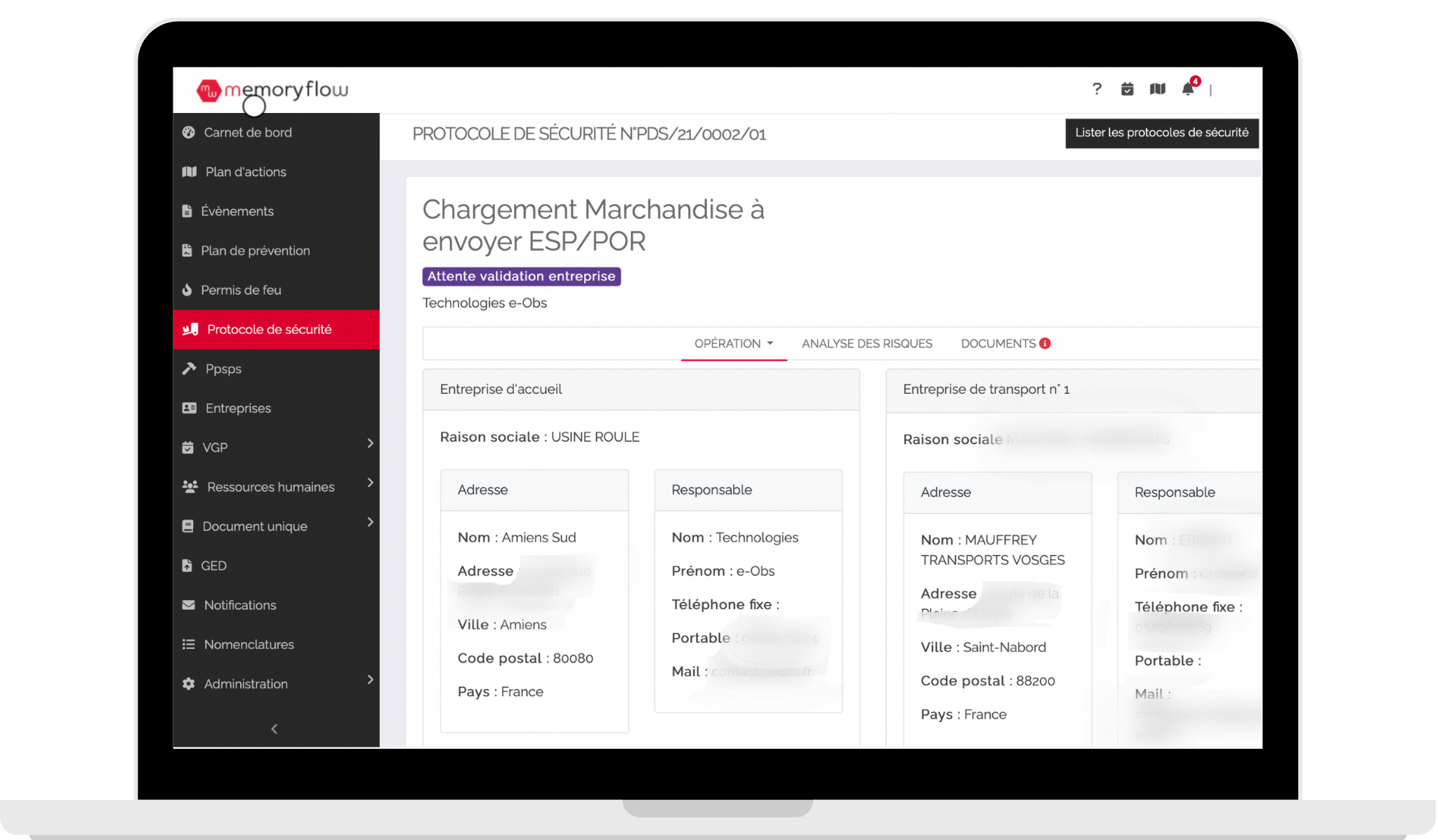 Les avantages du module Protocole de Sécurité du logiciel MemoryFlow