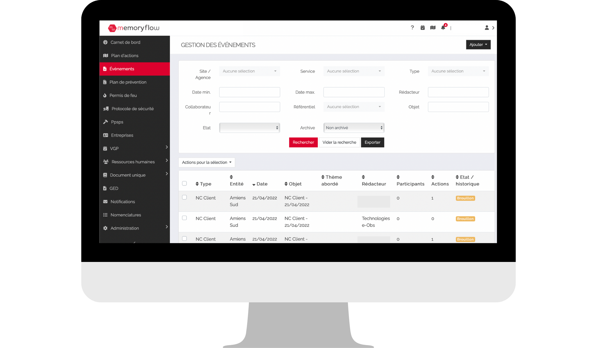 La gestion de vos formulaires avec le logiciel MemoryFlow :